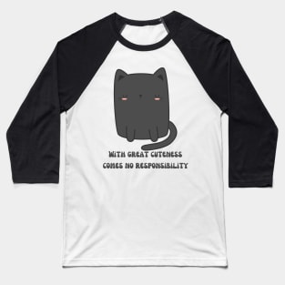 Cute Cat Baseball T-Shirt